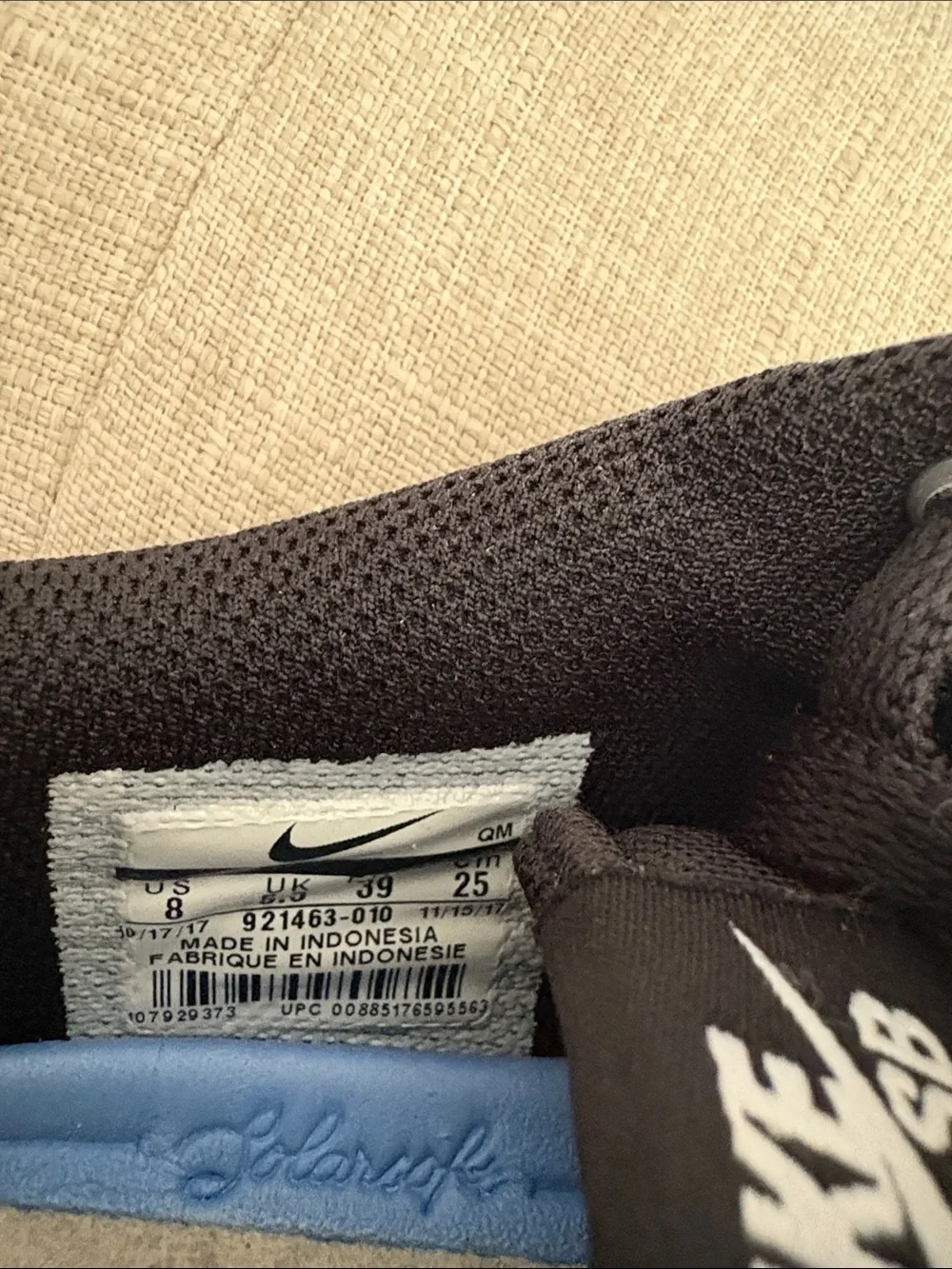 Nike SB Check Black Sneakers with White Swoosh - Picture 6 of 7